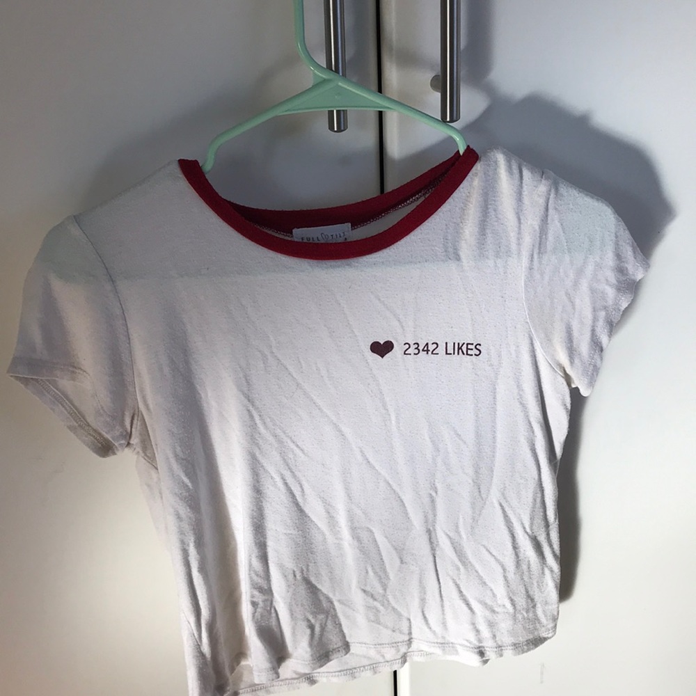 white shirt with small detail